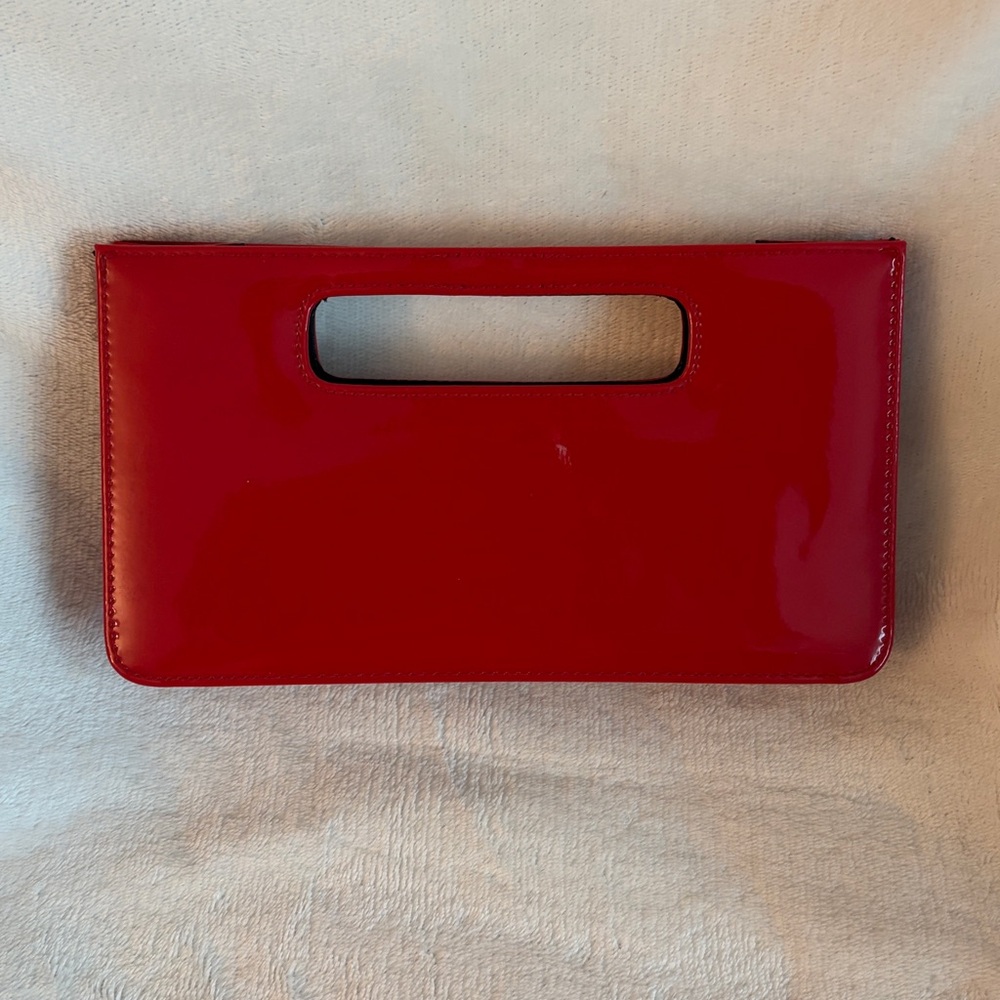 3 for $25! Red Patent Faux Leather Clutch‎